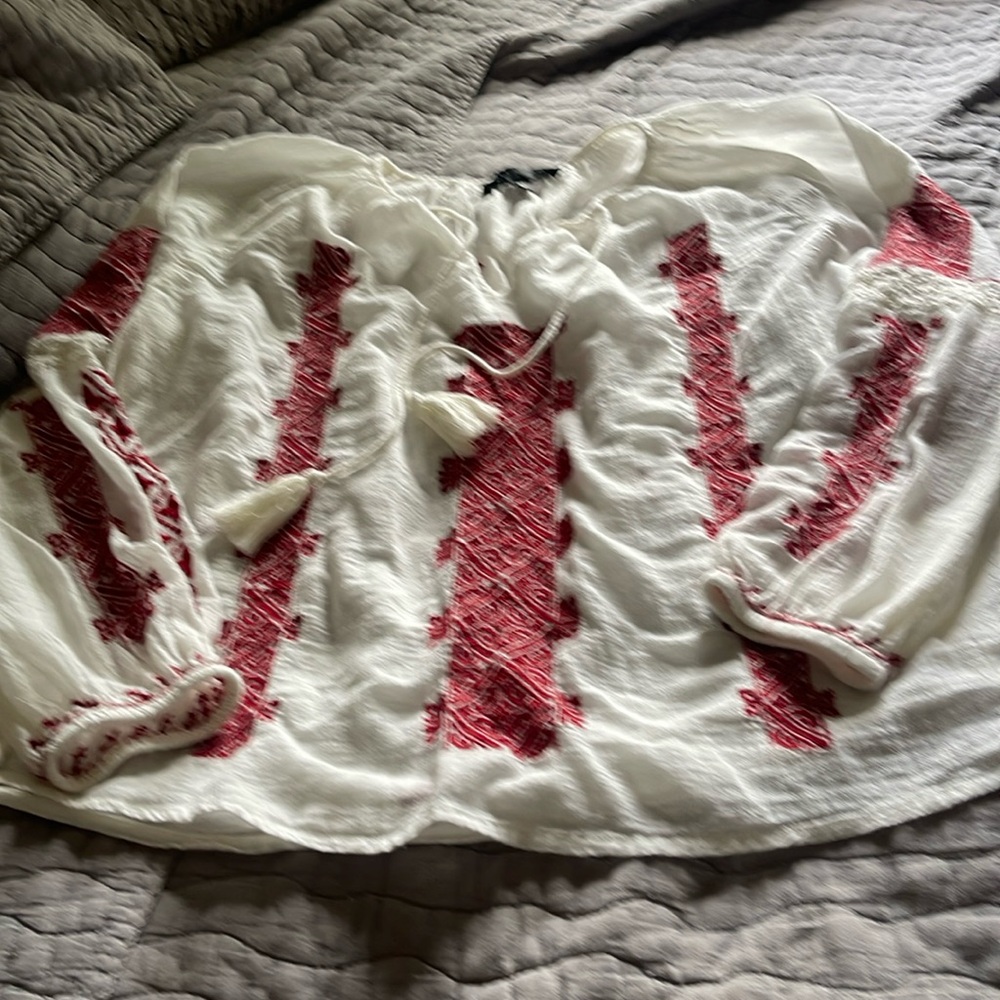 Nilli lotan xs beautiful peasant blouse